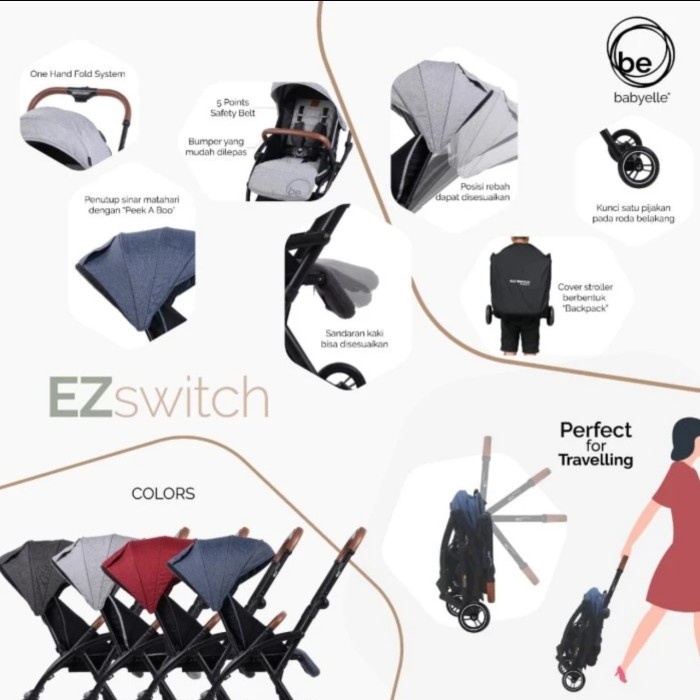 Unik Stroller Baby Elle Ez Switch/stroler Kereta Dorong Anak bayi murah - Antranchite Berkualitas