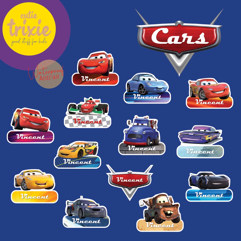 

Label Sticker Nama Anak Cars