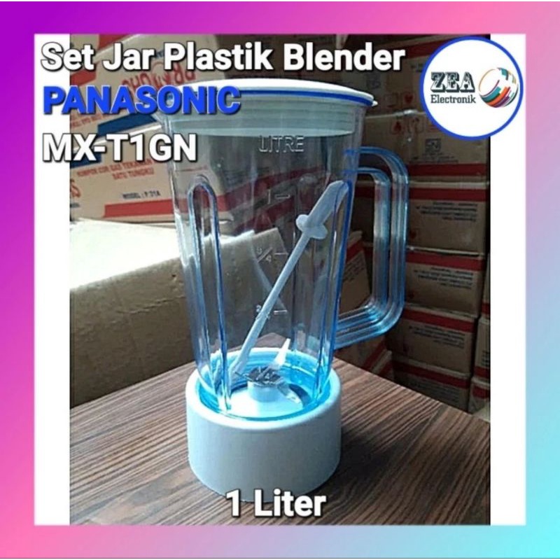 SET JAR BLENDER PANASONIC MX-T1GN GELAS / TABUNG PLASTIK 1 LITER