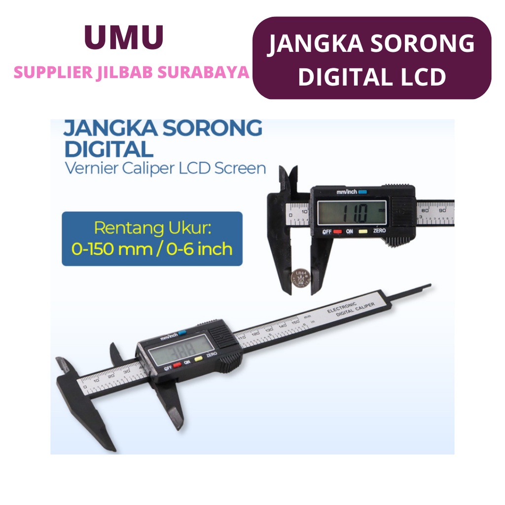 (OSWIN SHOP) TAFFWARE JANGKA SORONG DIGITAL LCD VERNIER CALIPER PENGGARIS DIMENSI