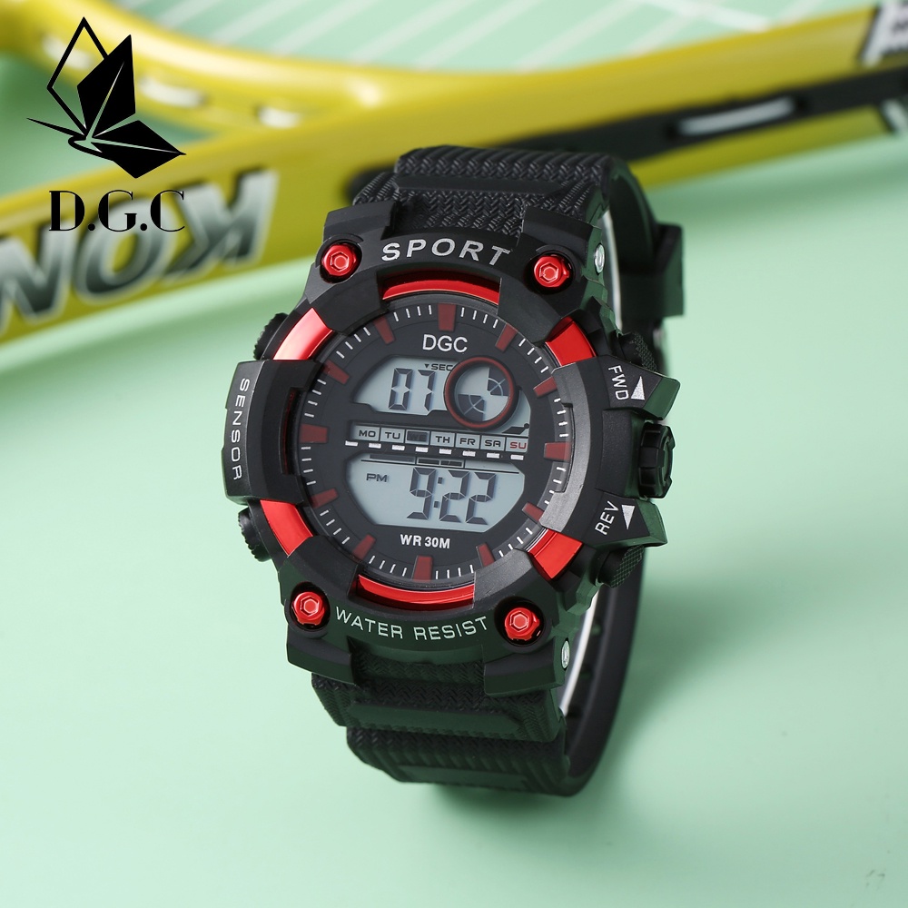 ✨DGC✨Jam Tangan Pria Digital Rubber Luminous Display Watchkite /  Electronic Watch Import M176