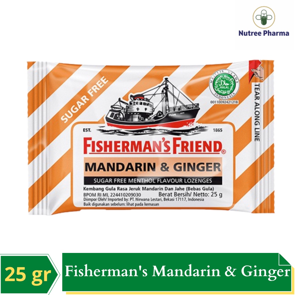

Permen Fisherman's Friend Mandarin & Ginger Sugar Free 25 gr