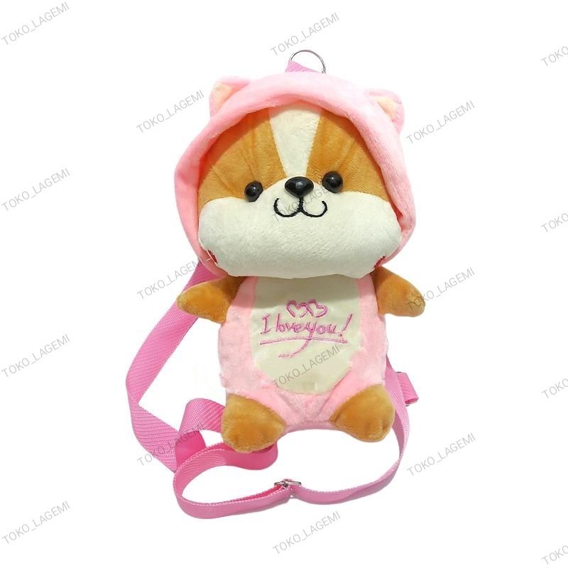 Tas Boneka Tupai Tas Ransel Wanita Korea Bentuk Tupai Tas Gendong Anak Chipmunk Korea Bahan Lembut Halus