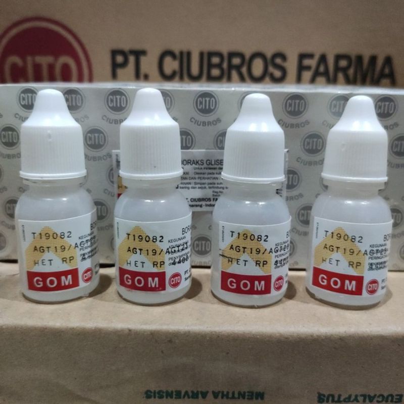 GOM Borax Gliserin 10 ml /Obat Sariawan/Aktivator Pembuatan Slime isi lebih banyak 10 ml/GLISERIN