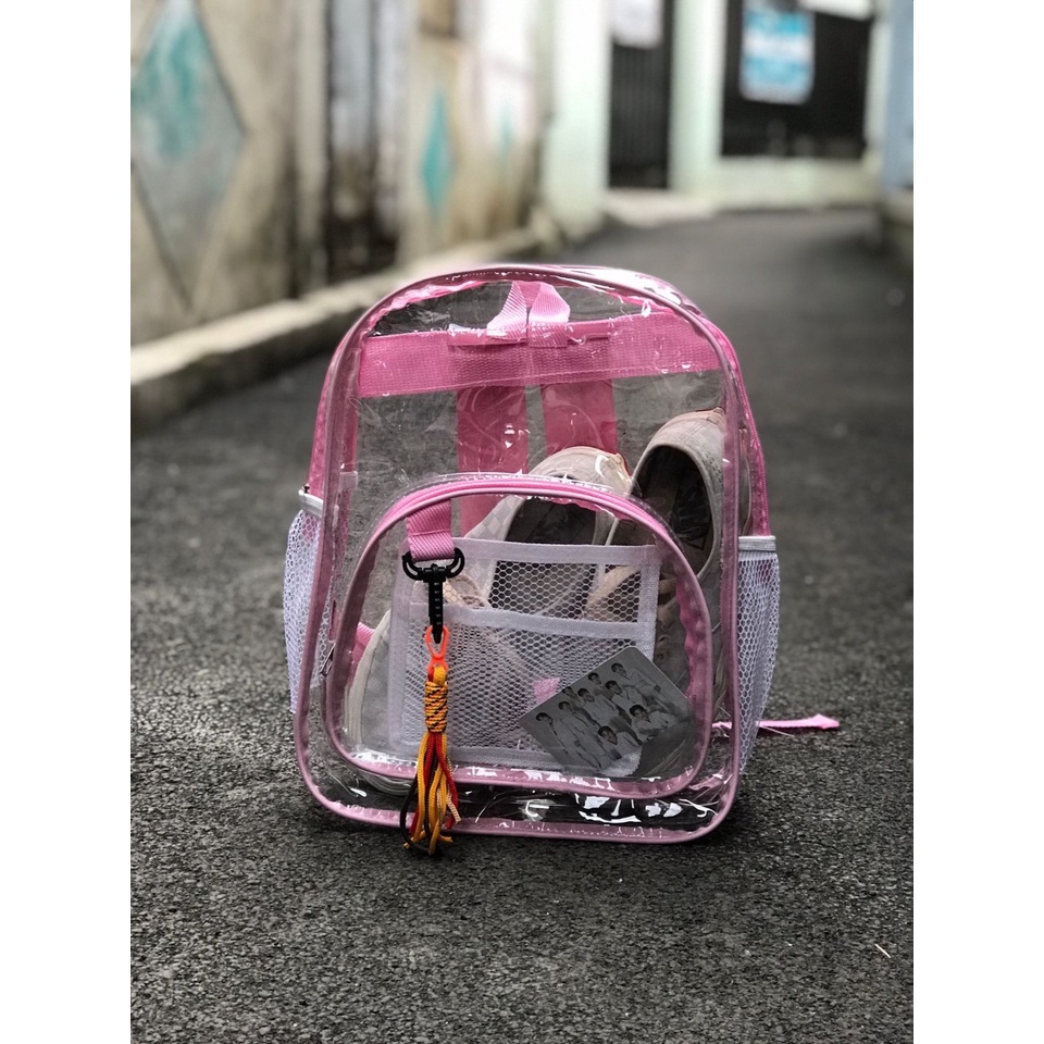 Tas Transparan Clear Backpack Transparent Ransel Wanita PVC tas konser Kapasitas Besar Siswa Tas Ransel Gadis Tas Sekolah Tas Ransel Baru