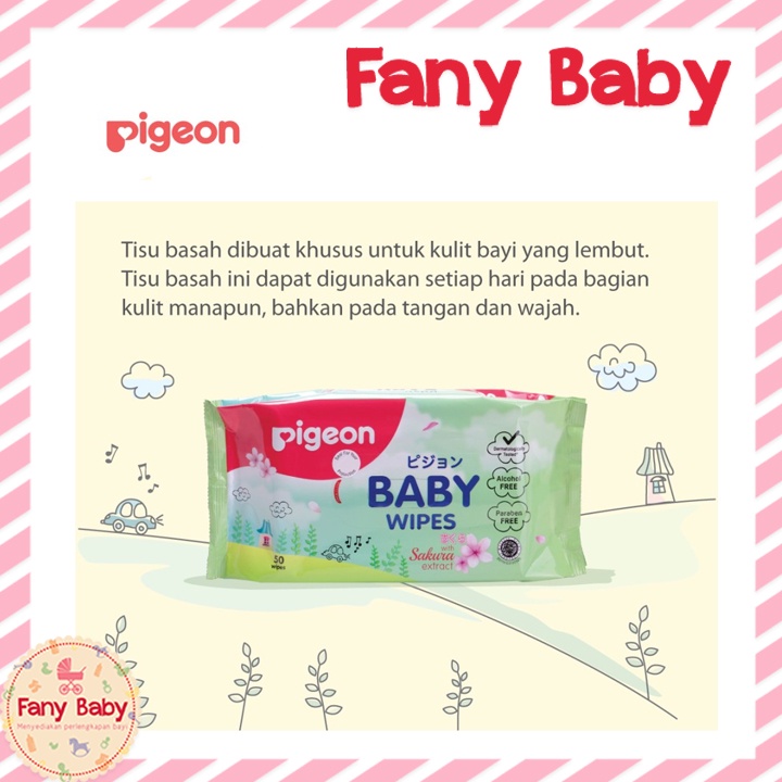 PIGEON BABY WIPES WITH SAKURA EXTRACT 50 WIPES