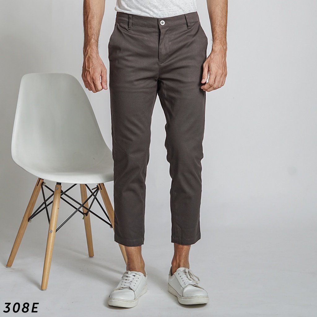 HSRM Celana Gallen Ankle Pants Dark Grey 308 E | Celana Chinos Ankle Pants Slimfit