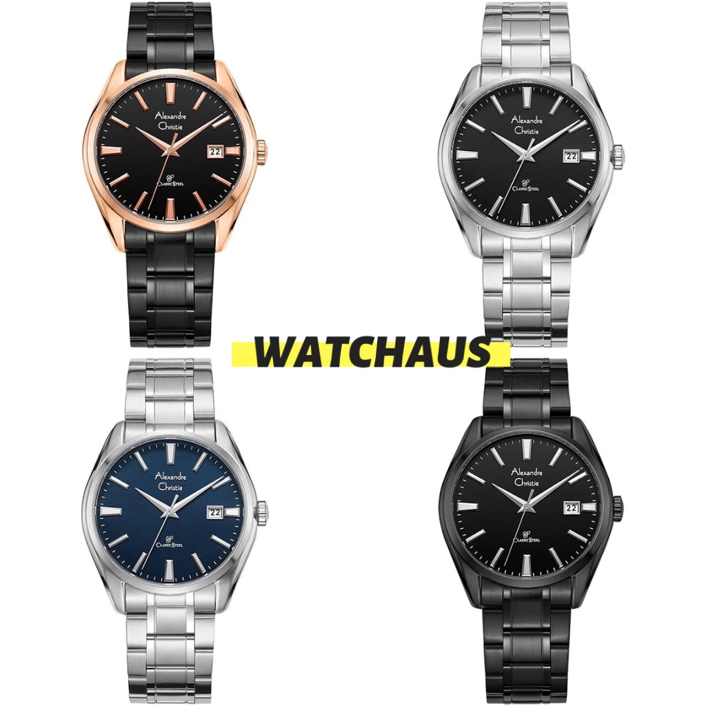 JAM TANGAN PRIA ALEXANDRE CHRISTIE AC8682 AC 8682 MDB STAINLESS STRAP