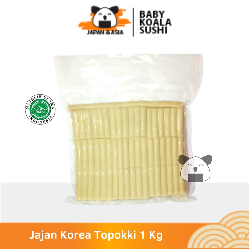 JAJAN KOREA Topokki 1 Kg  Halal | Tteokbokki / Rice Cake.