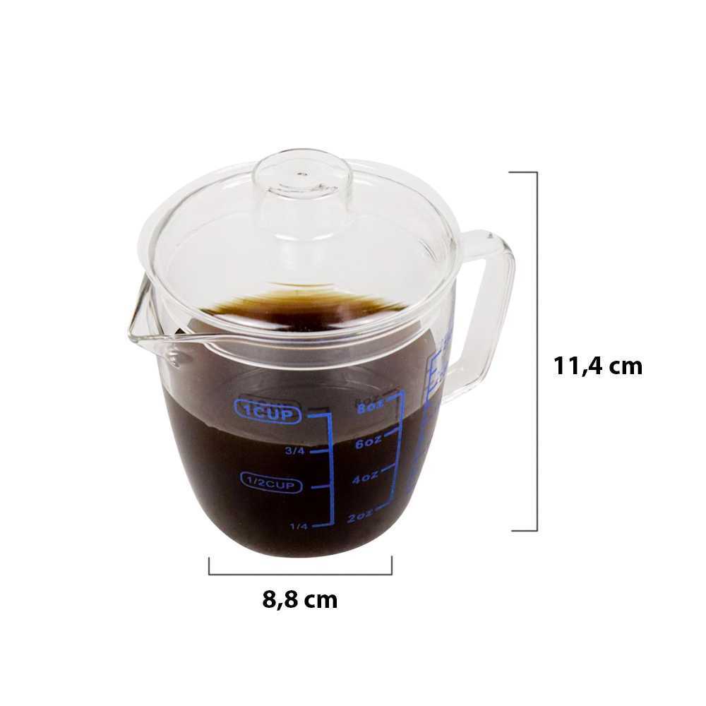 Gelas Teko Milk Jug Latte Art Borosilicate Knob Lid - ZM0081