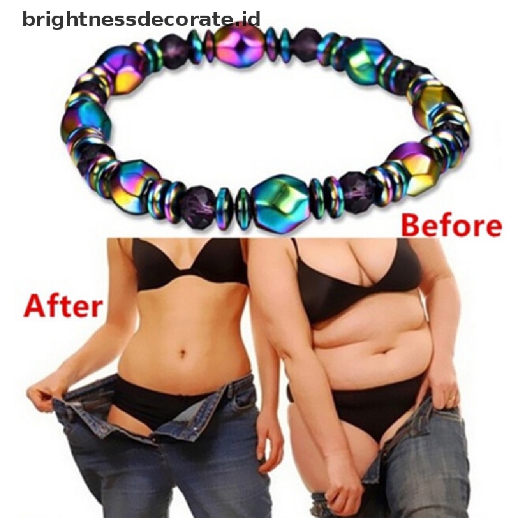 [Birth] Penurunan Berat Badan Multicolor Fashion Gelang Beads Batu Hematite Untuk Kesehatan Terapi [ID]