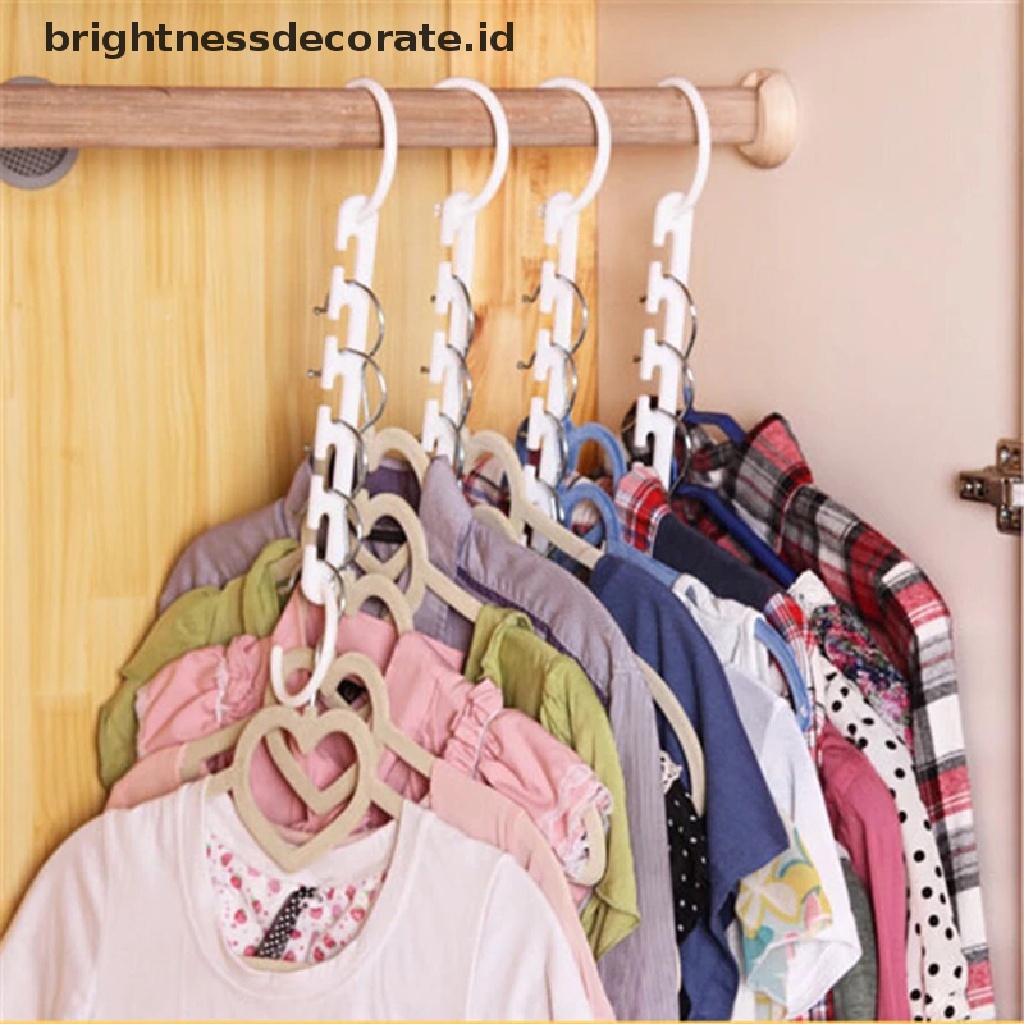 [Birth] Gantungan Baju Ajaib 9lubang Multifungsi folding hanger rotag Gantungan Baju [ID]