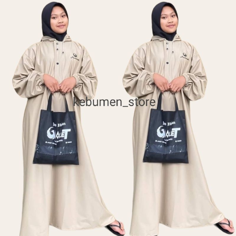 JAS HUJAN, RAINCOAT Gamis Muslimah Premium Anti Rembes