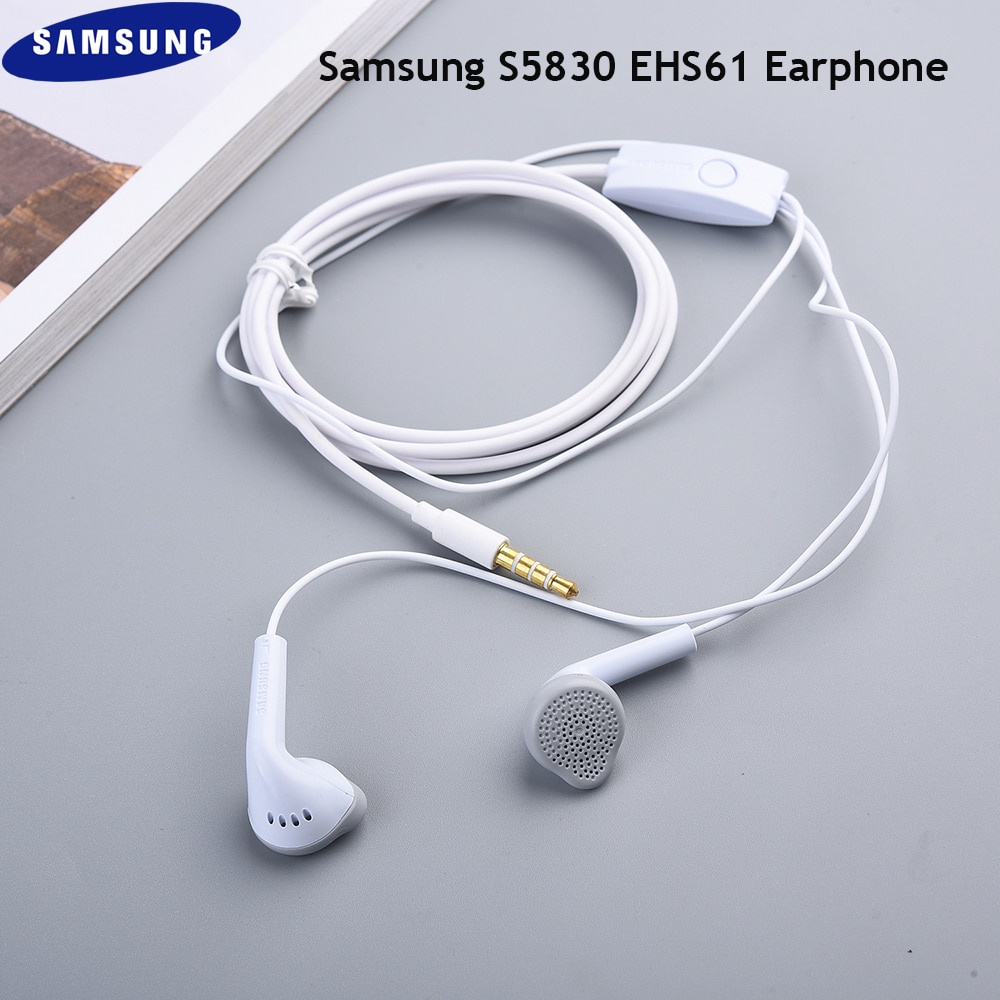 Handsfree Headset Earphone Samsung S5830 Original 3.5Mm Earbud + Mikrofon Berkabel untuk Galaxy S7 S8 S9 S10 A8 A9 A20 A30 J5 J7 Note 7 8 9