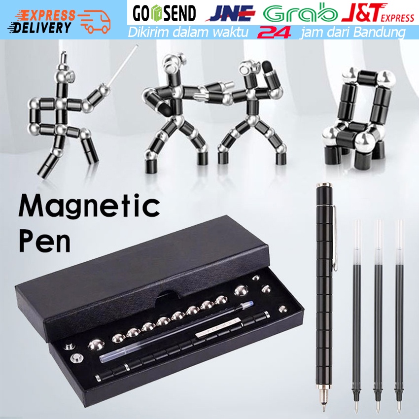 

SEL Decompression Magnetic Metal Pen Multi-function Writing Magnet Ballpoint Pen Novelty Gifts for Friends or Kids