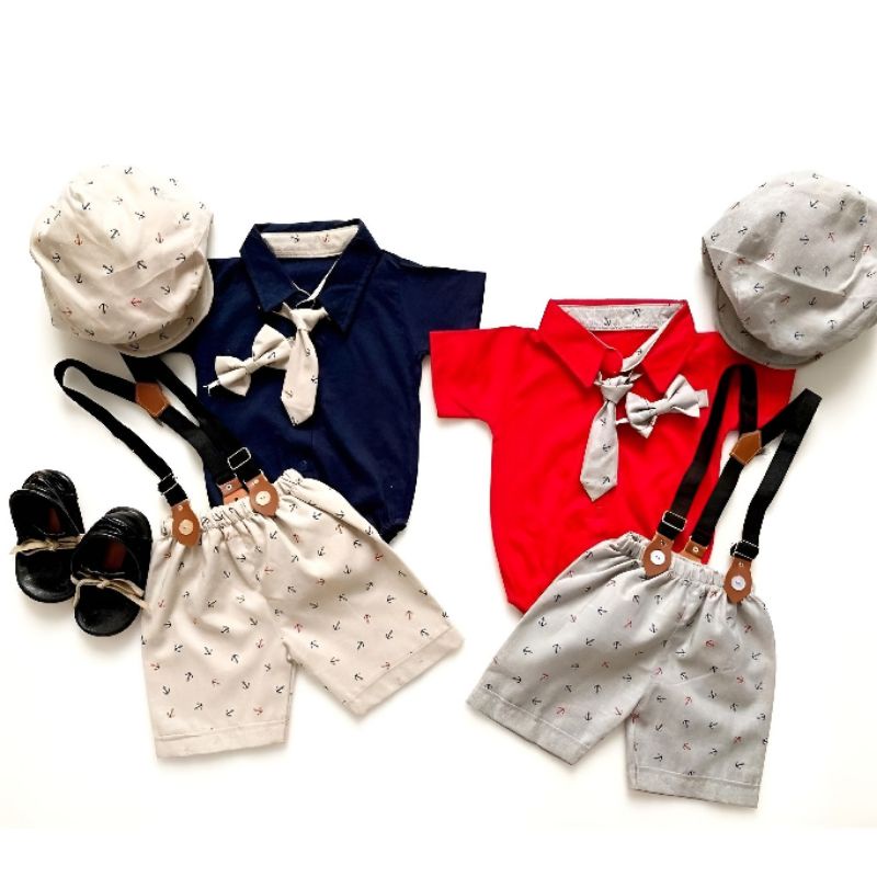 Setelan baju bayi laki laki/ Suspender Bayi 0-12 bulan/ Setelan anak laki laki/ One Set Baby Suspender/ One Set Baby Newborn