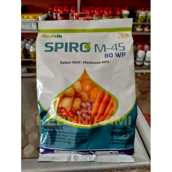 FUNGISIDA SPIRO M-45 80 WP KEMASAN 800 GR
