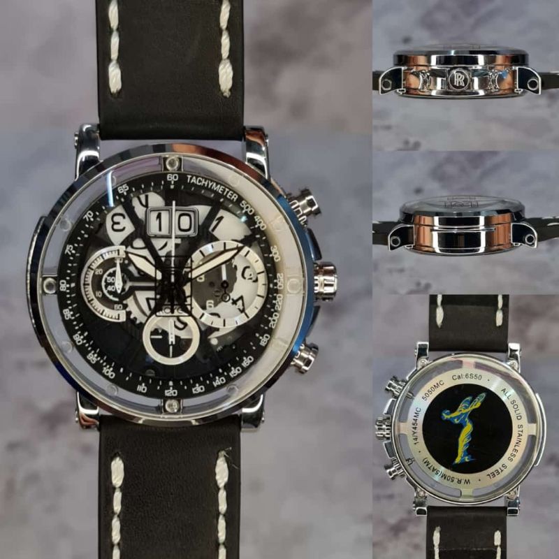 JAM TANGAN PRIA ROLLS ROYCE PHANTOM TALI KULIT PREMIUMKaca