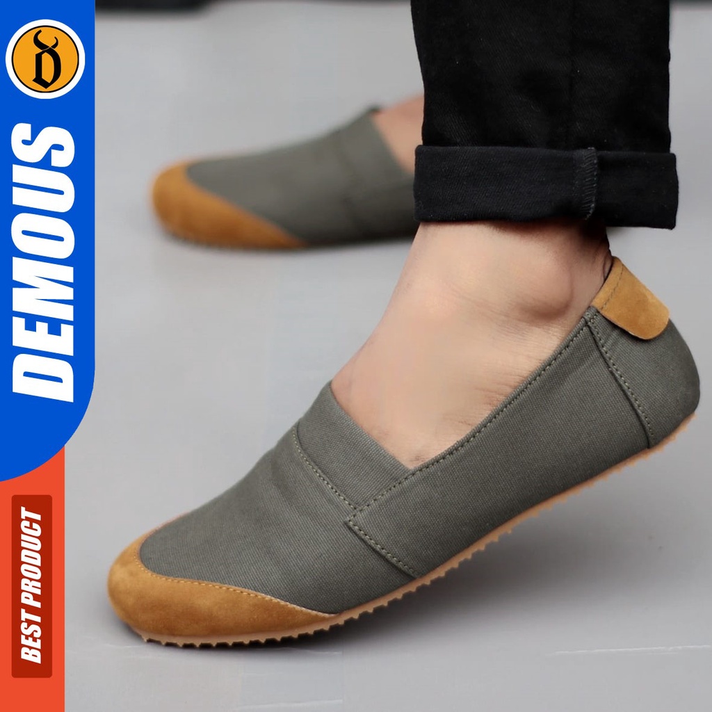 DEMOUS Harden - Sepatu Slip On Casual Slop Pria