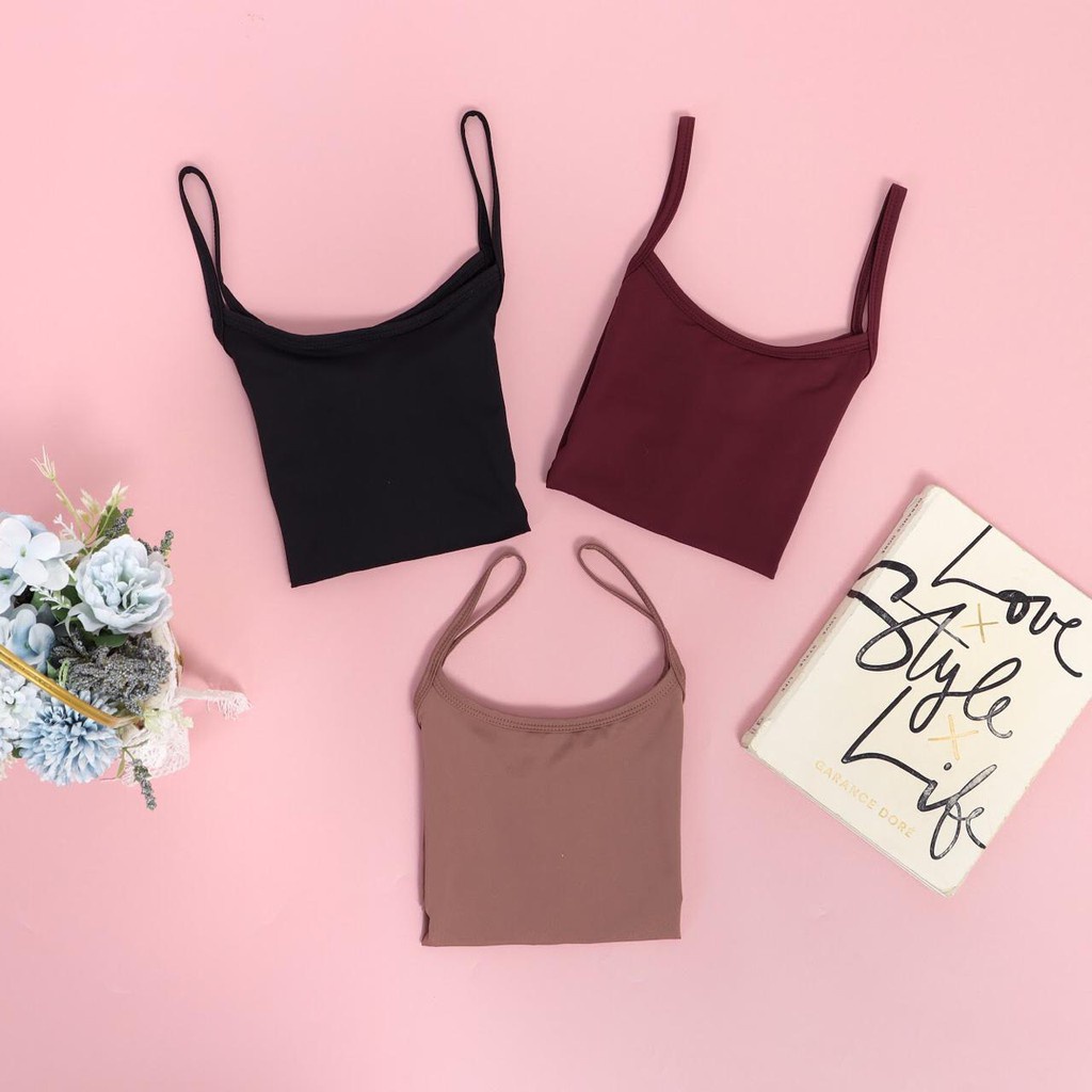 Tank Top Crop wanita Lembut dan nyaman