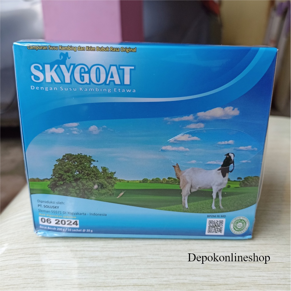 Susu Kambing Etawa Bubuk Original Skygoat 1 Box Isi 10 Sachet Rasa Original atau Coklat BPOM Susu Ettawa Asli