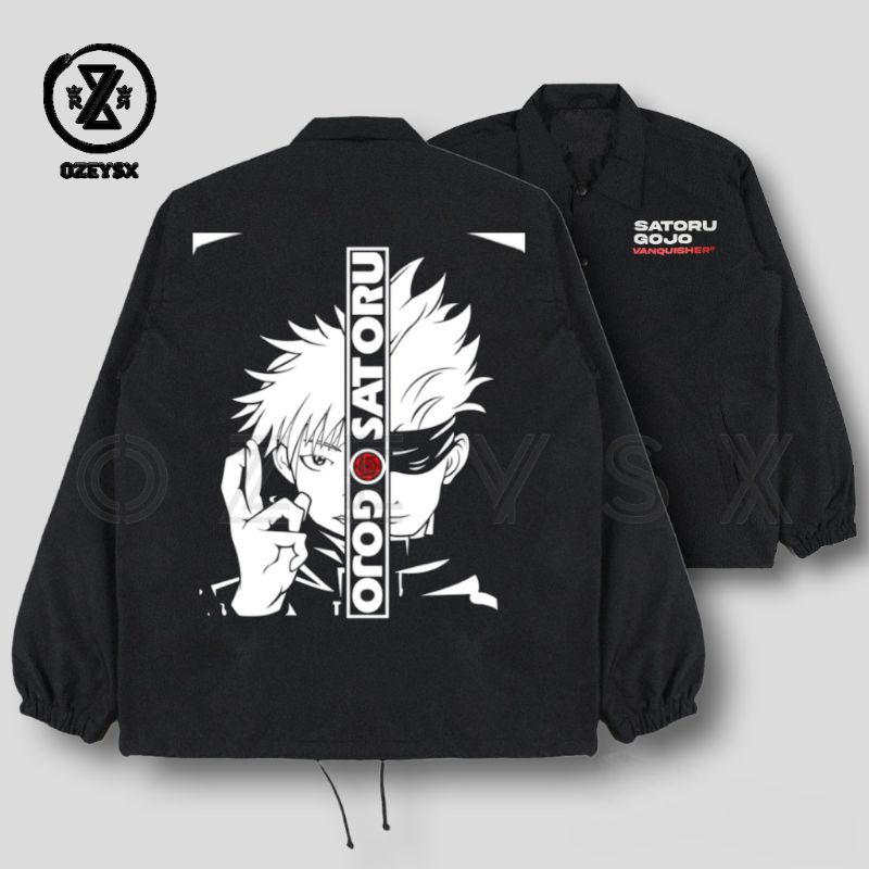 Jaket Coach Anime Jujutsu Kaisen Dewasa Pria wanita/ Coach Jaket Parasut Anime Wibu japan terbaru