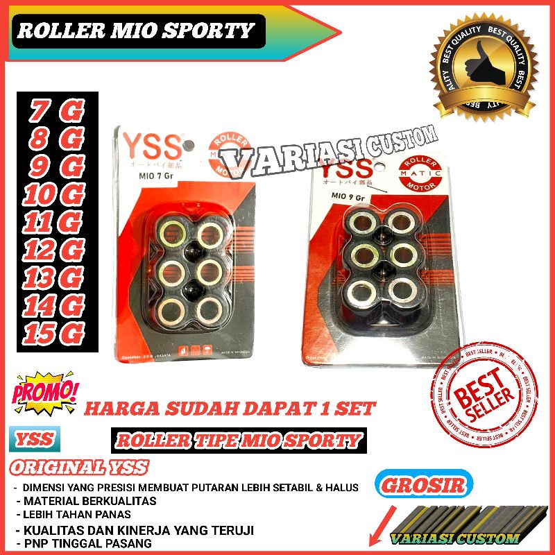 ROLLER ROLER (YM) MIO SPORTY MIO SMILE MIO J NUVO FINO 110 KARBU 6 7 8 9 10 11 GRAM GR Original