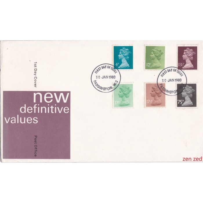 

A826 Prangko Inggris FDC 1980 Queen Elizabeth II 1 Pcs