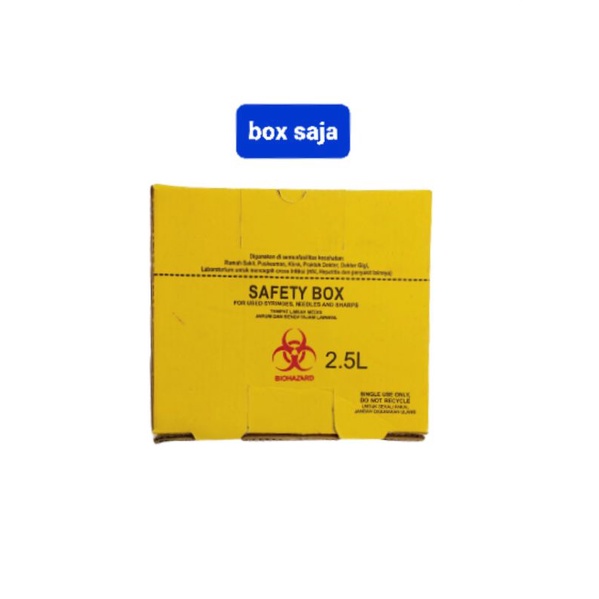 Jual Safety box medis 2.5 liter tempat limbah medis warna kuning box