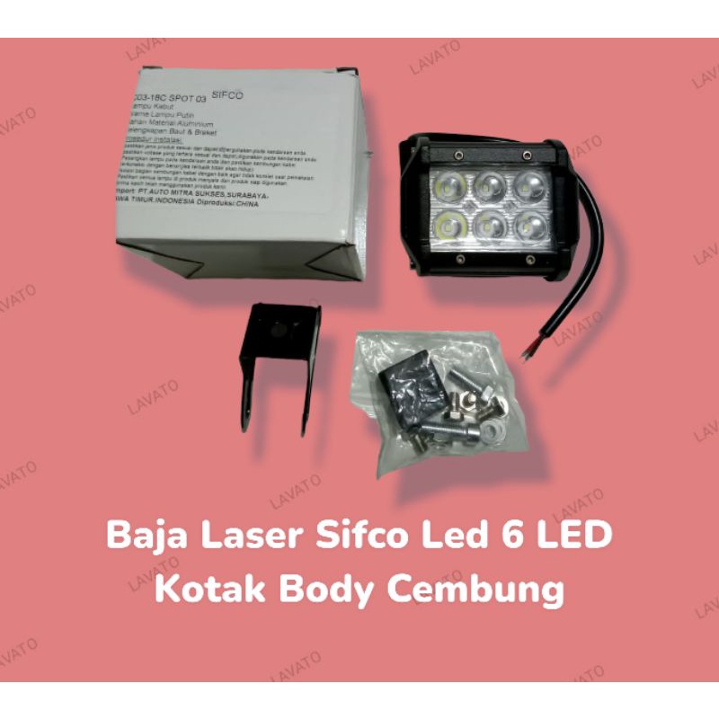 Baja Laser Sifco LED 6 LED Kotak Body Cembung