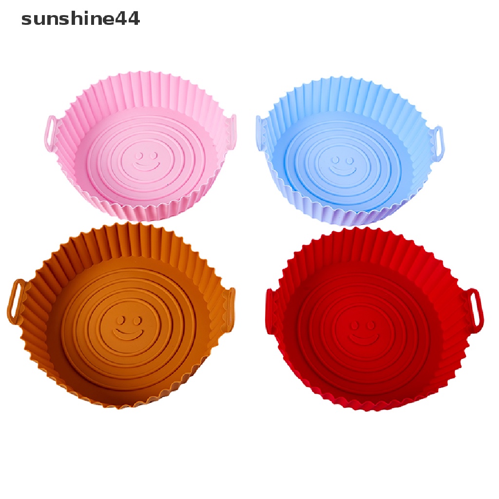 Sunshine 7.5inch Air Fryer Silicone Pot Reusable Anti Lengket Oven Baking Tray Baking.