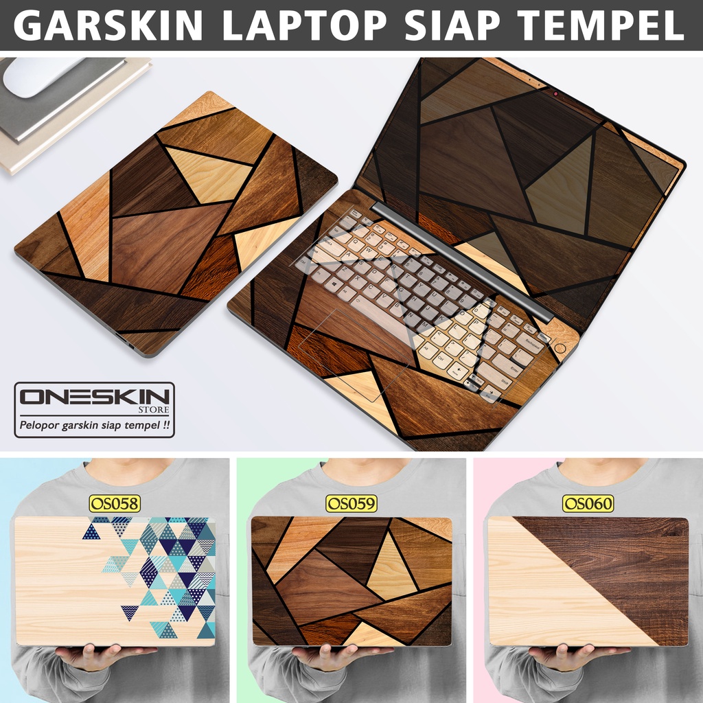 Garskin Sticker Laptop Protector Macbook Full Body Bottom Bezel Palmrest Skin Wood Pattern