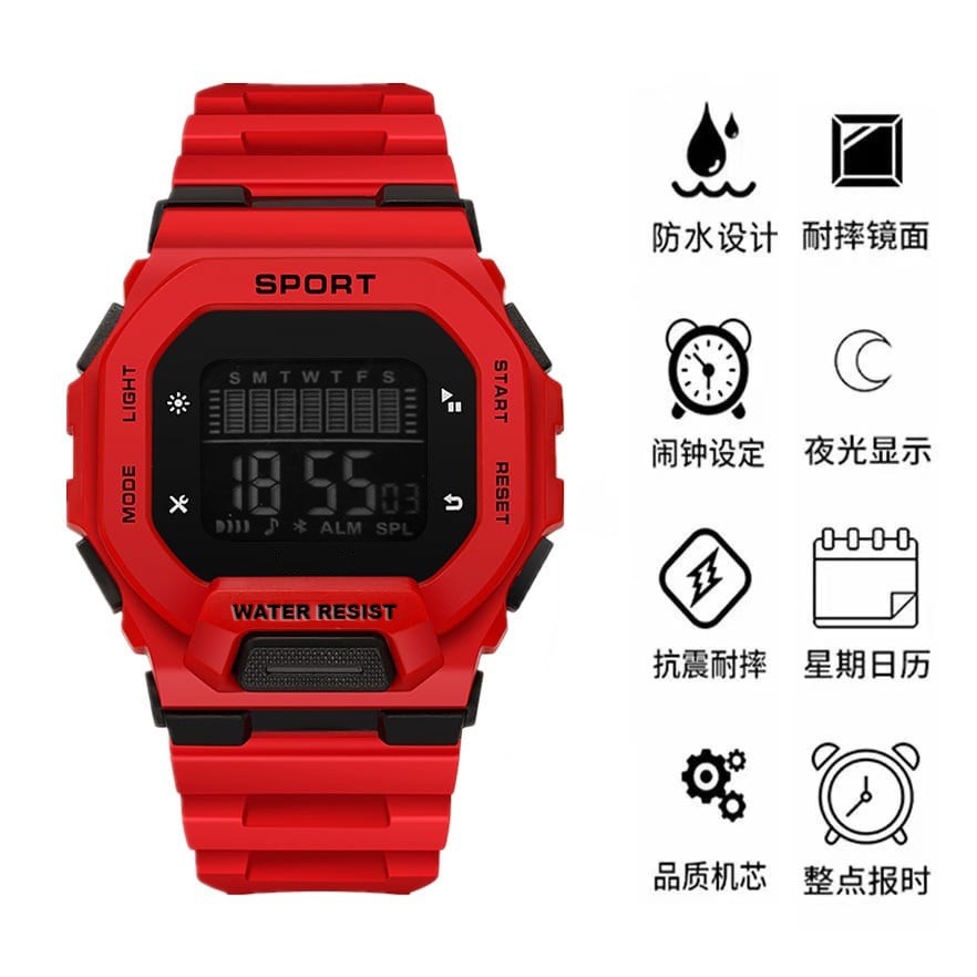 HOT SALE!!! Jam TANGAN SPORT DIGITAL RUBER Water Resist Berenang Mandi Hujan -