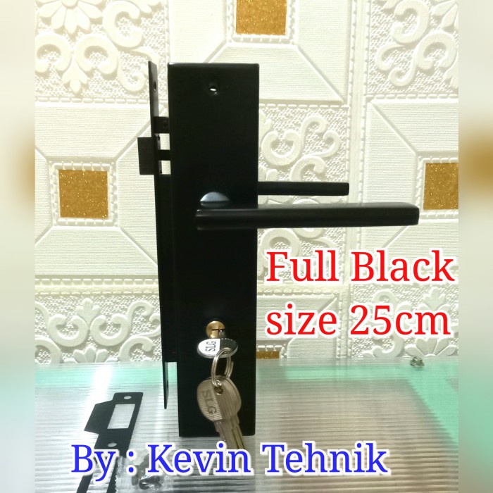 Gagang Handle Pintu Besar Black, Kunci Pintu Rumah Hitam, Kunci Pintu Besar