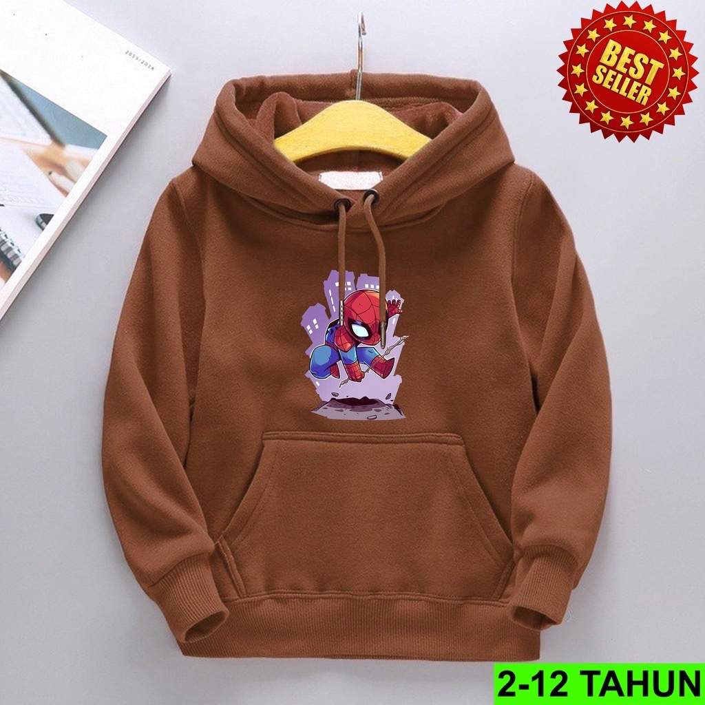 Jumper Hoodie Anak  SPYDER KIDs II Jaket Hoodie Anak Viral Bahan Fleece Sz M - XL ( Laki Laki &amp; Peremepuan )