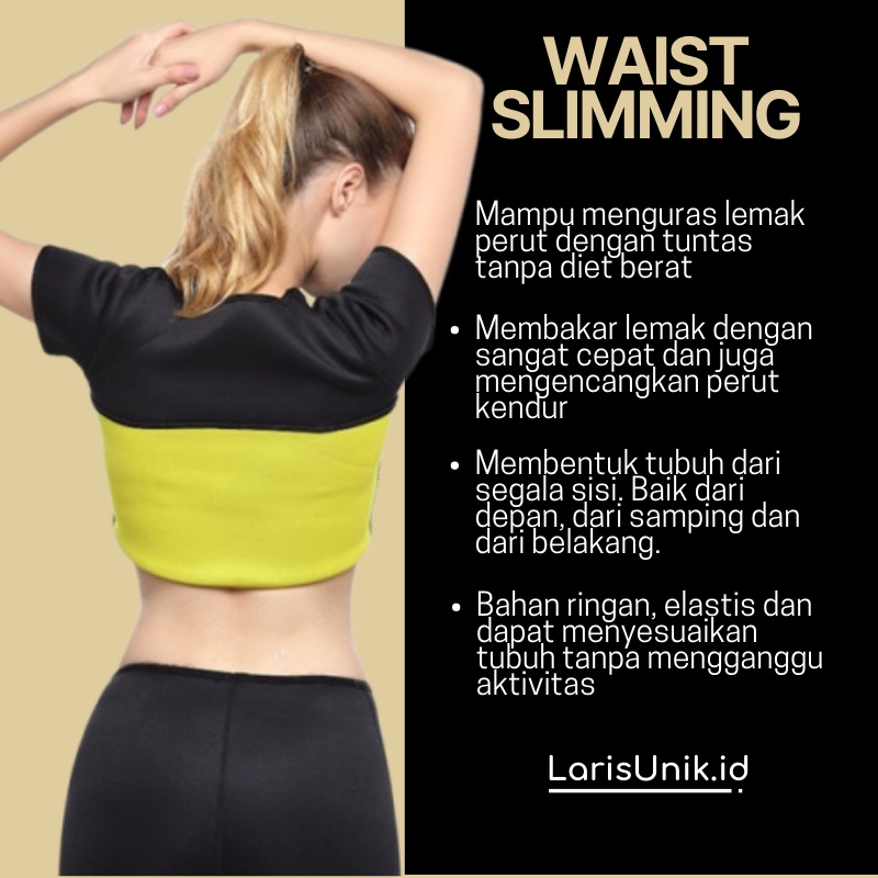 Baju Pelangsing Korset Pengecil Perut Baju Pria Wanita Hot Shaper Cloth Kaos Olahraga Baju Gym