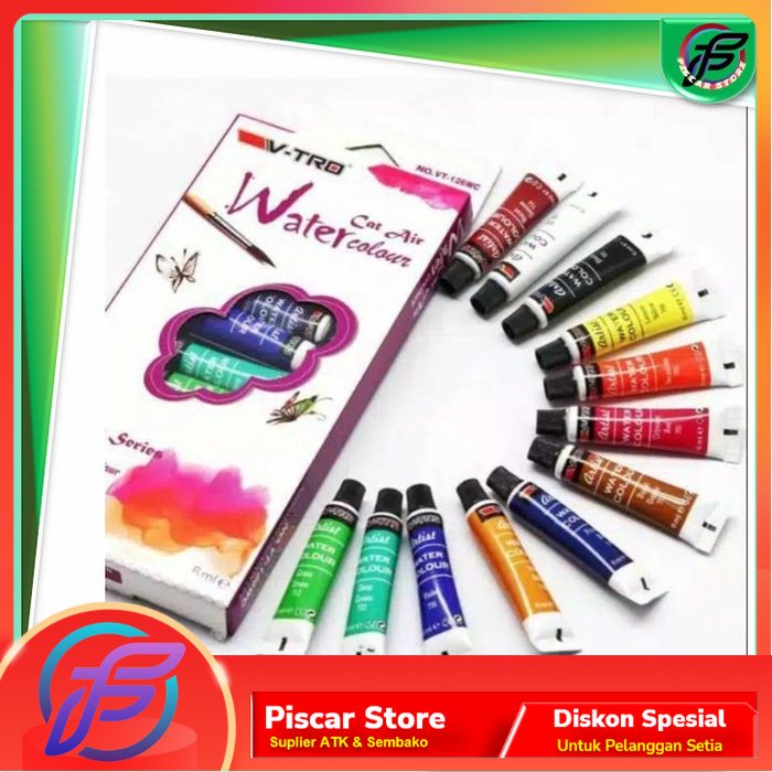 

Cat Air Water Color Vtro 12 Warna Cat Air V-Tro 126 WC