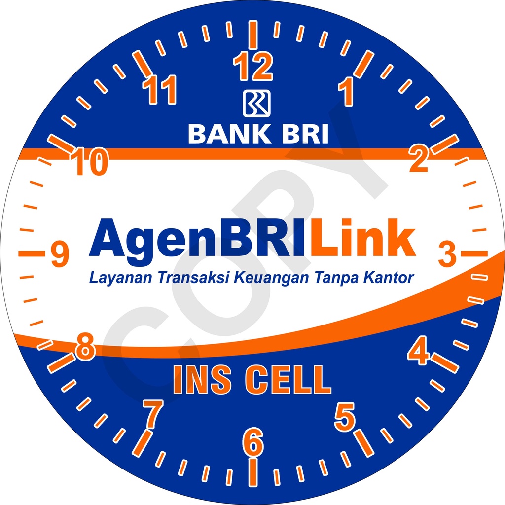 stiker brilink hiasan beground jam dinding