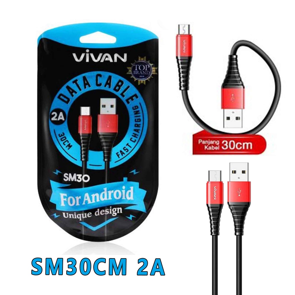 Kabel Data Vivan 2A *Vivan Data Cable * Kabel Charger * Type Micro USB