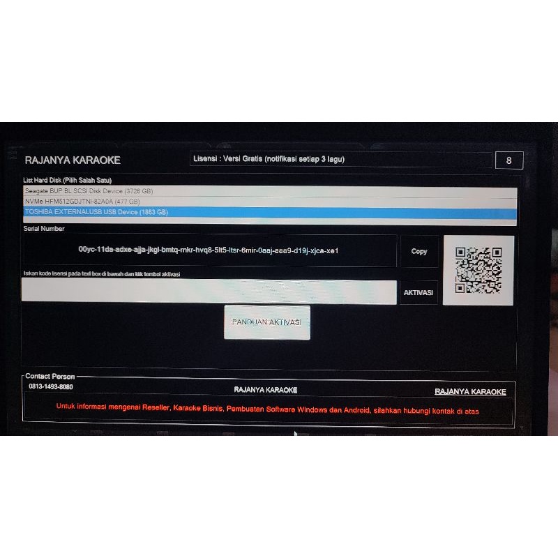 Software Rajanya Karaoke Tembakoel Fals Bisa Youtube dan Billing Kiosk Terbaru