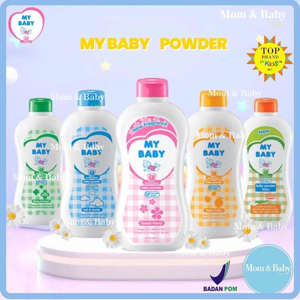 My Baby Powder Soft Gent| Sweet Floral| Fresh Fruit| Biang Keringat|Telon Plus|Bedak Bayi | Mybaby