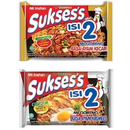 

mie instant mie goreng mie sukses isi 2 rasa ayam kecap 129gr dan ayam kremes 133gr