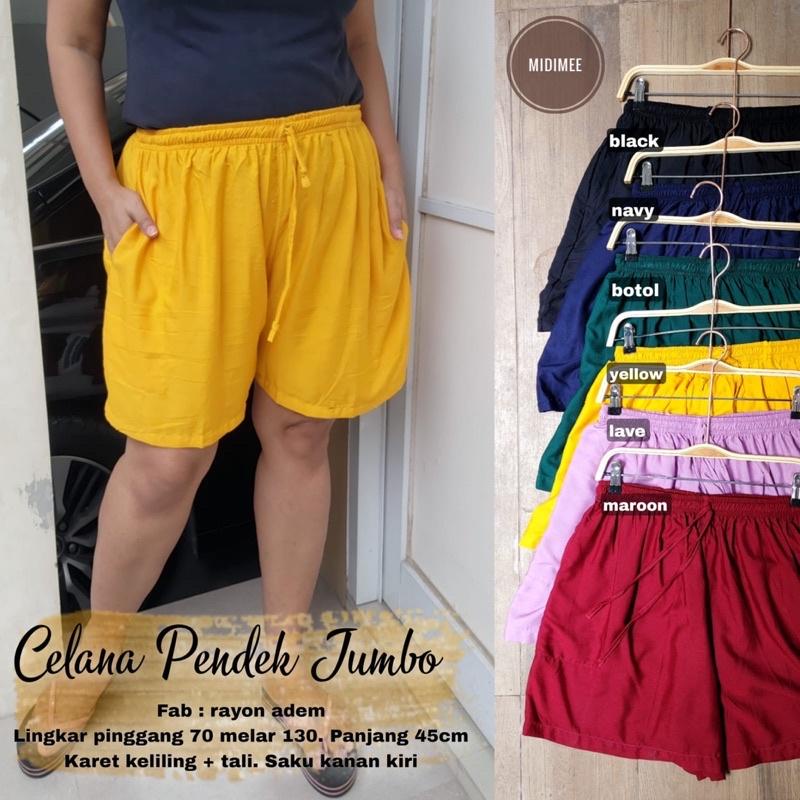 CELANA PENDEK SUPER JUMBO BAHAN RAYON FIT TO  4XL MUAT DIATAS 100KG