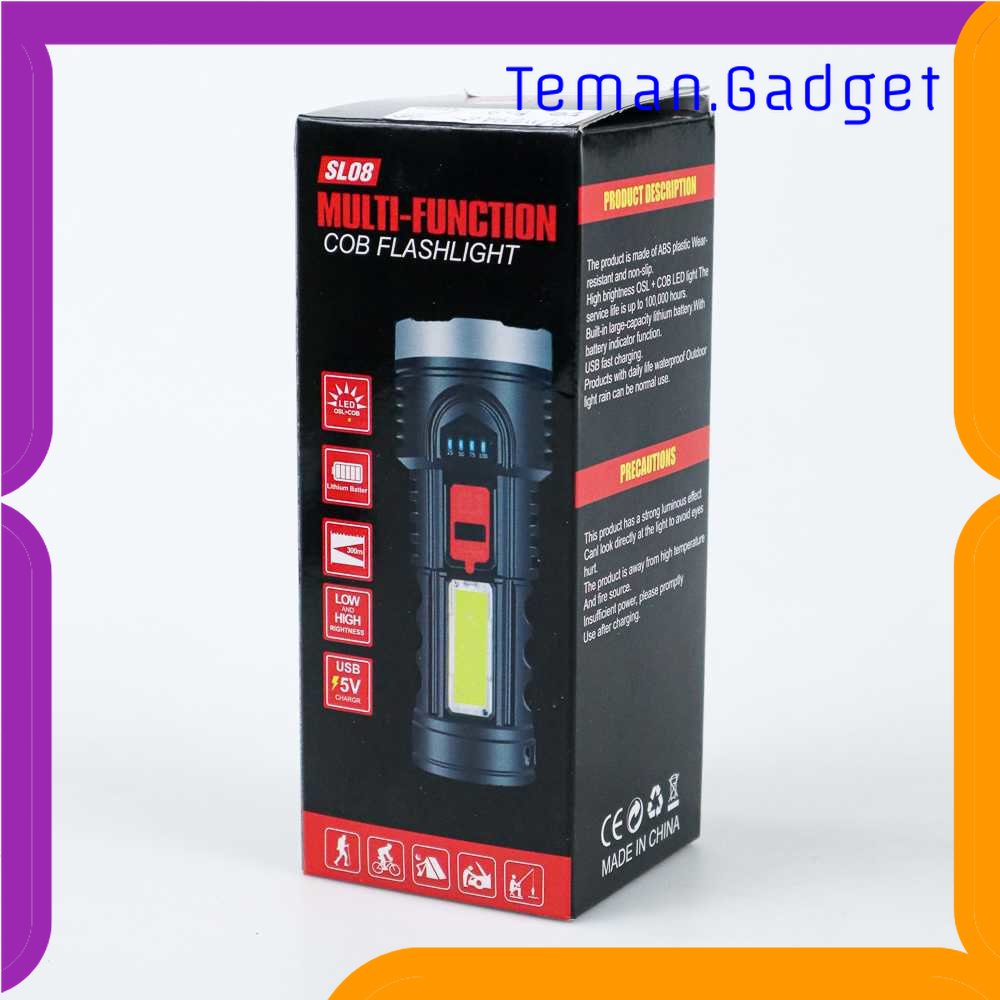 TG-SNT TaffLED Senter LED Waterproof USB  XPE+COB 7800 Lumens - BL-822