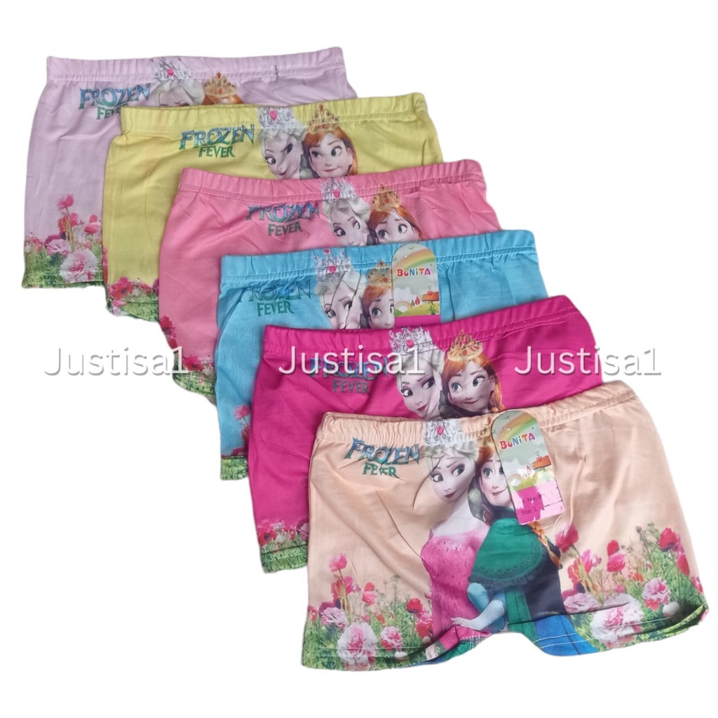 6 PCS CELANA BOXER ANAK CEWEK -  BOXER ANAK PEREMPUAN TERMURAH