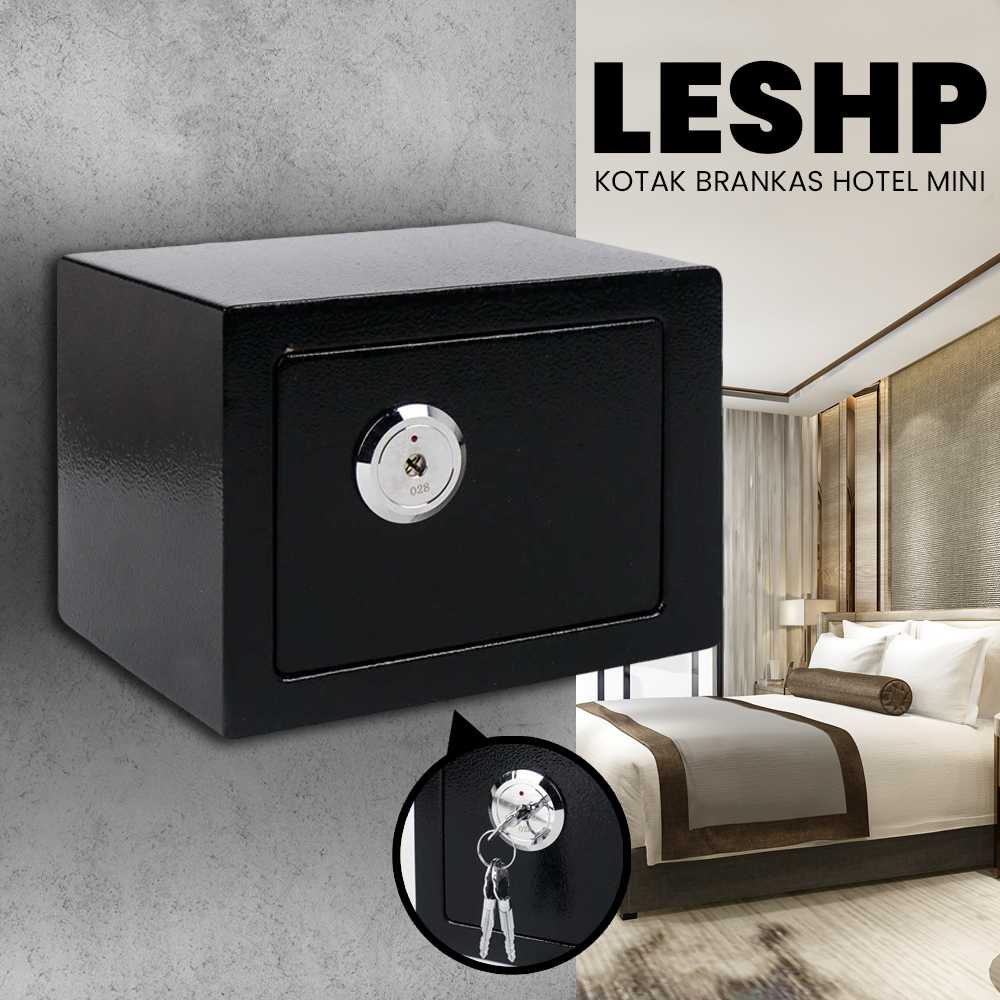 LESHP Kotak Brankas Hotel Mini Home Safe Deposit Box - 17E