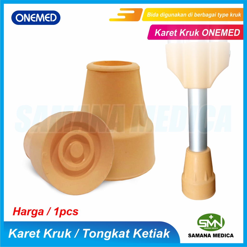 Karet Kaki Tongkat Ketiak / Kruk Original ONEMED Karet Kruk Bisa untuk berbagai merk Kruk