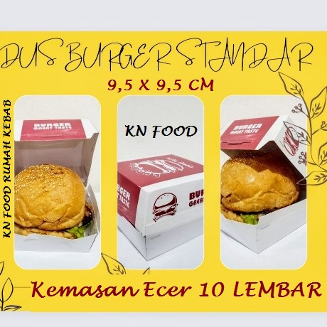 

Box Burger Standar Ecer 10 lembar / Kemasan Burger Standar 10Lembar Satuan