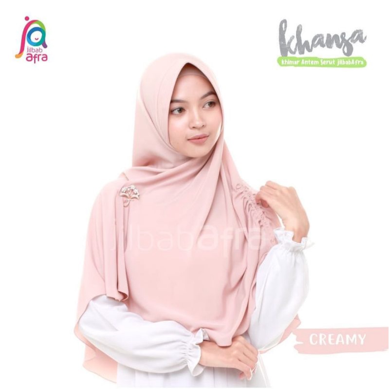 Khansa Khimar Serut Pet Antem Jilbab Afra Jilbab Arfa