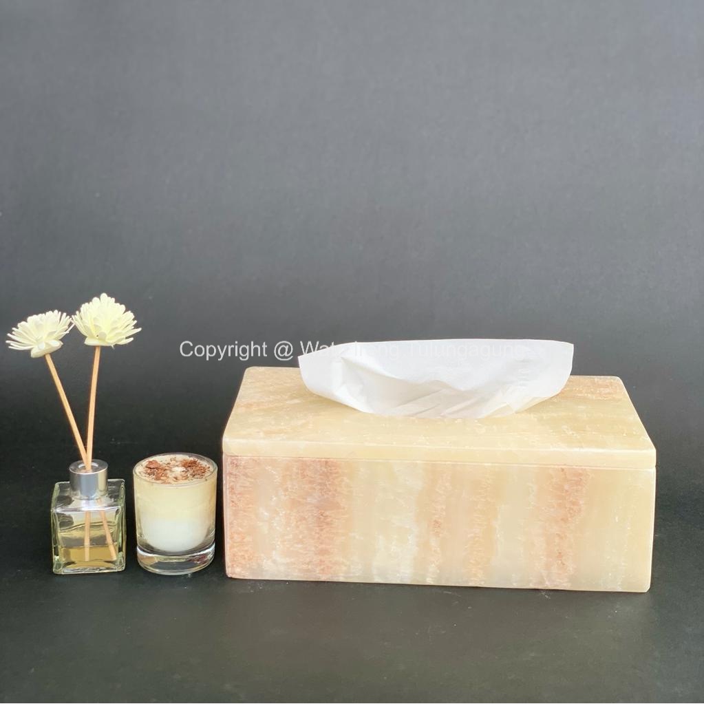 Tempat Tisu Onix Marmer / Tissue Box Onix | Kotak Tisu Marmer Onix